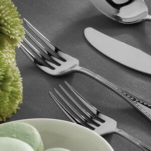Brand New Gourmet Settings Promise 45 Piece 18/10 Stainless Steel Flatware Set